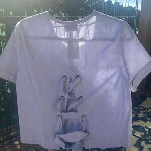 Cute business casual shirt with cute back